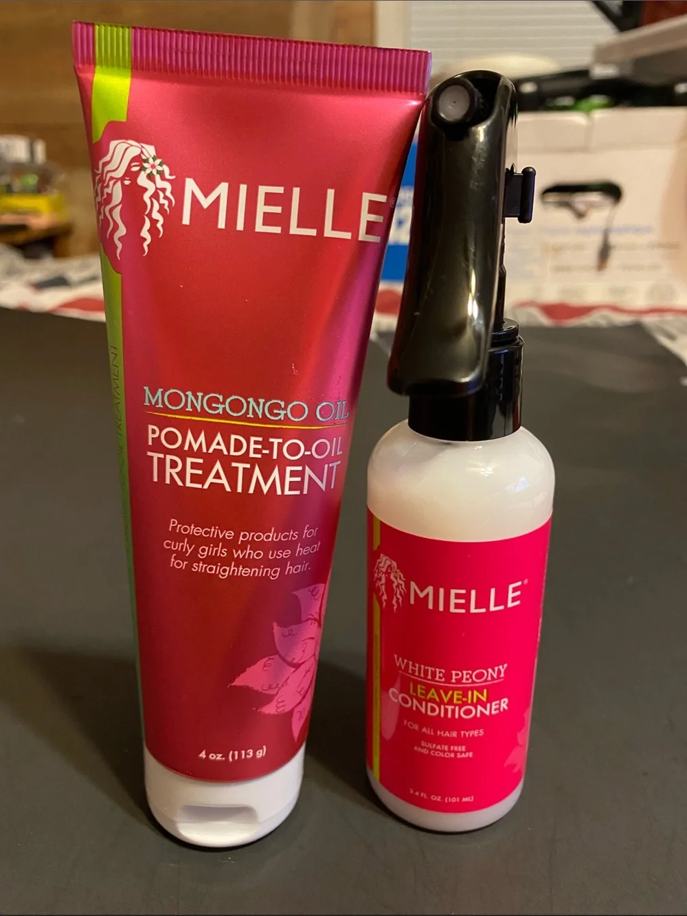 Mielle White Peony Leave-In Conditioner  and pomade to oil treatments.